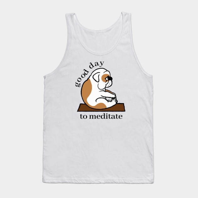 Cute Bulldog Yoga Tank Top by MasutaroOracle